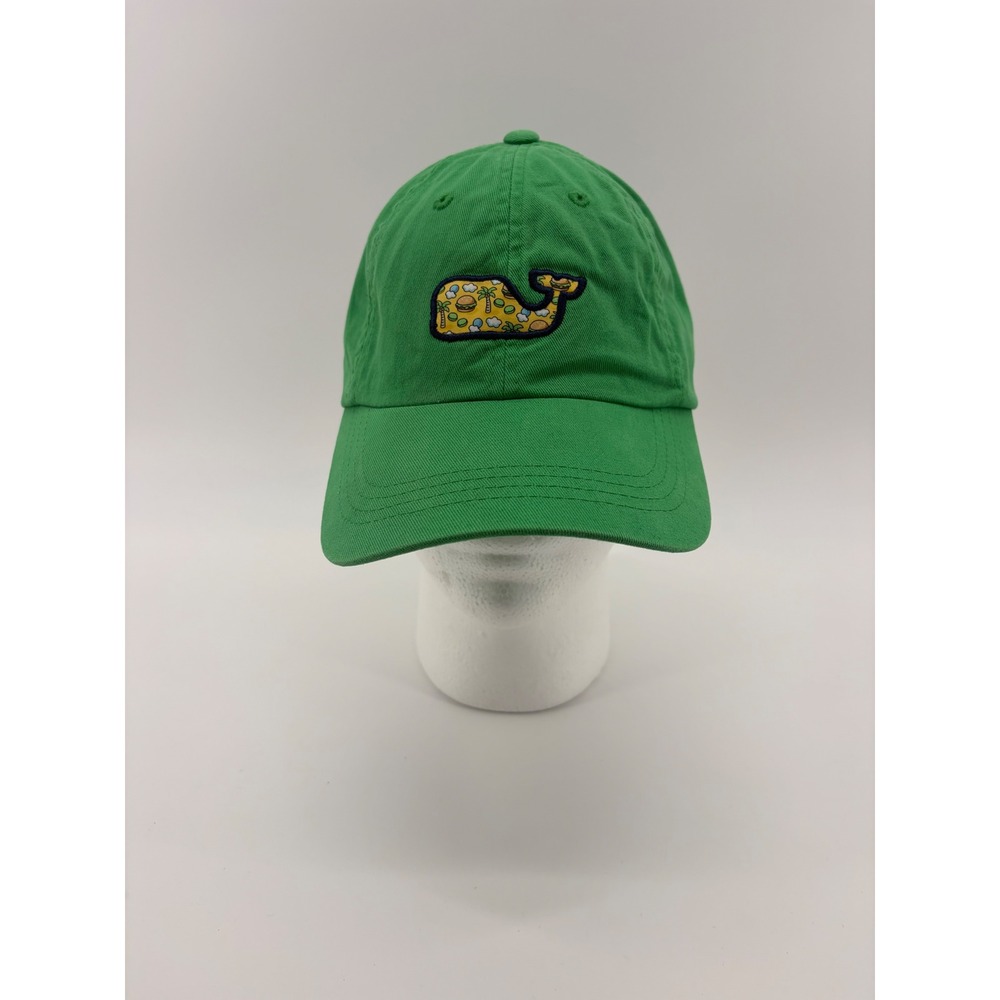 Vineyard Vines Baseball Cap Mens OSFM Green Tropical Whale Logo Adjustable Hat‎
